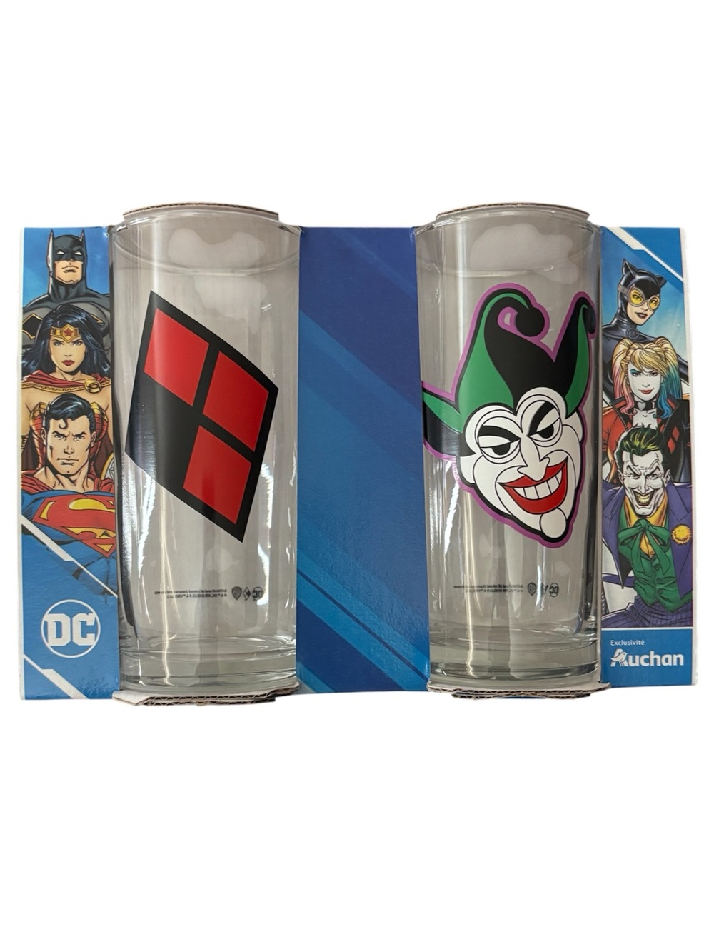 DC Comics Harley Quinn & The Joker Drinking Glass Set